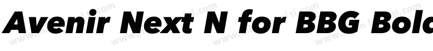 Avenir Next N for BBG Bold字体转换